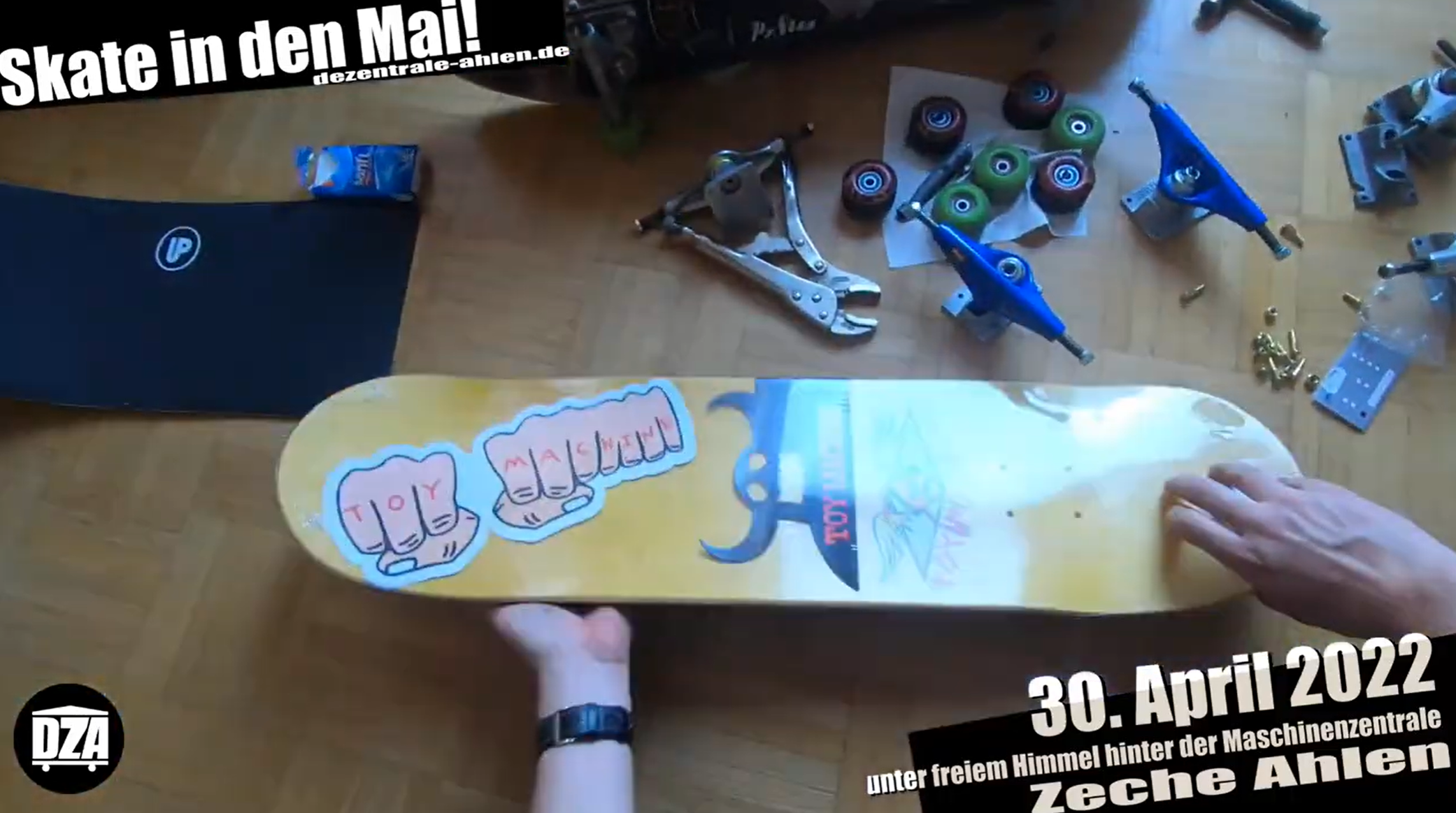 Video-Aufruf: Skate in den Mai! 2022 unter freiem Himmel an der Zeche Ahlen