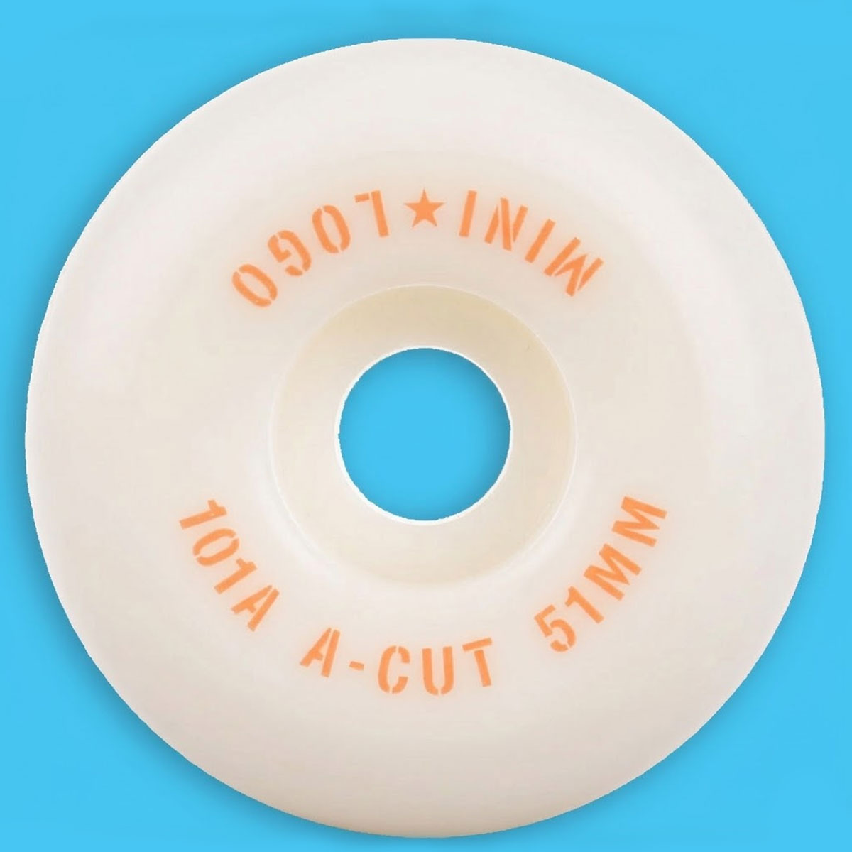 Mini Logo - Wheels - A-Cut #3 101A - weiß