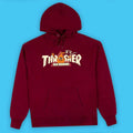Thrasher x Toy Machine Vortex Hoodie – Maroon, Größe S