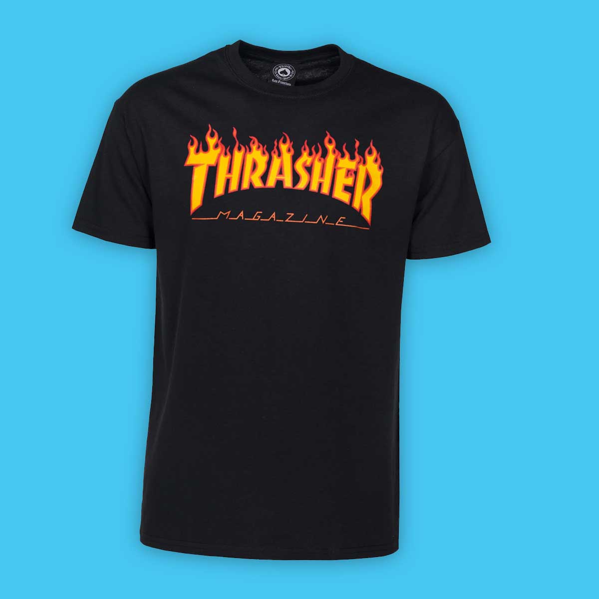 Thrasher Flame, T-Shirt, Black, Größe S