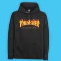 Thrasher Flame Logo Hoodie – Black, Größe M