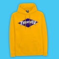 Thrasher Diamond Logo Hoodie – Senfgelb (Größe S)
