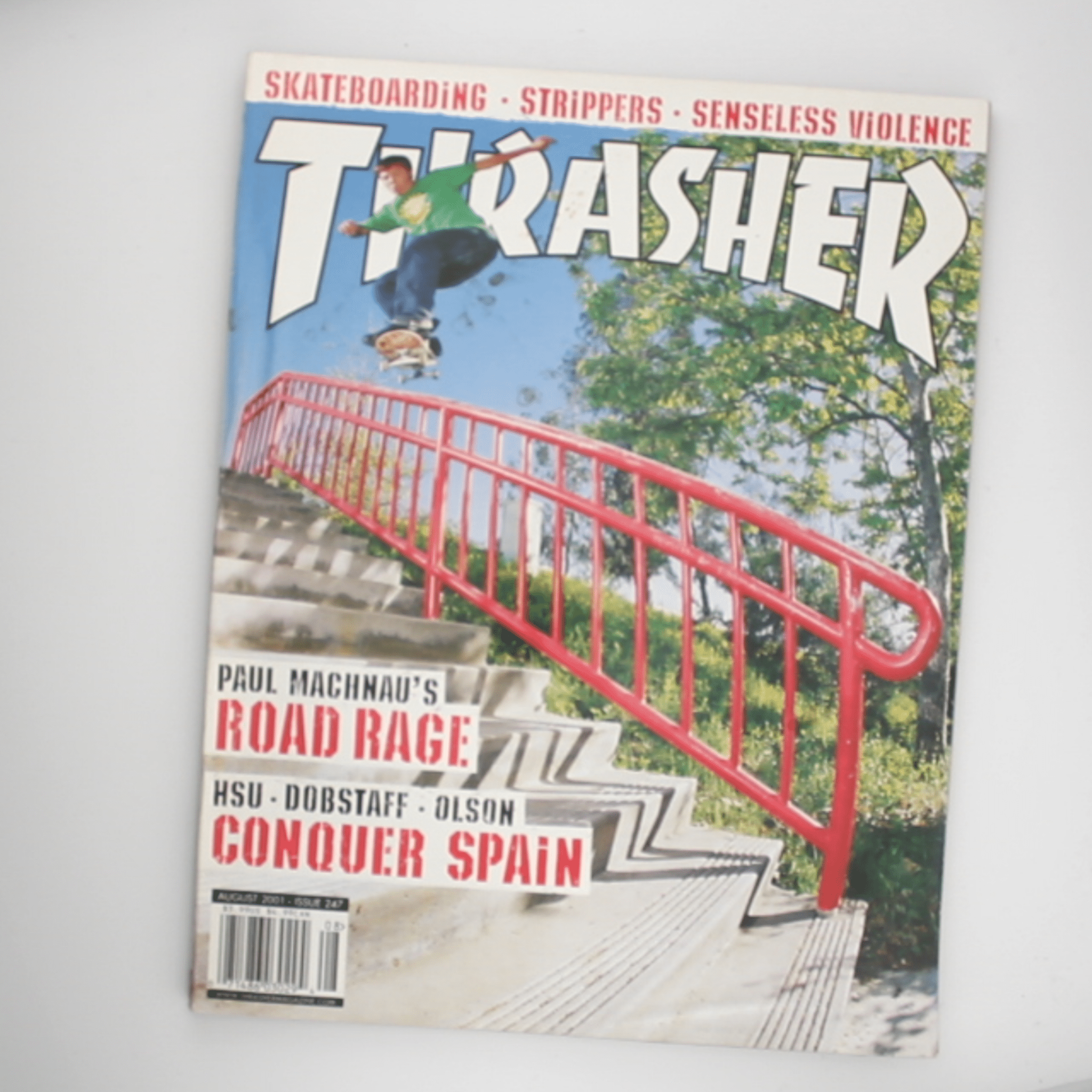 Thrasher Magazine (August 2001, Issue 247) – Paul Machnau Road Rage - OiROPE Jerry Hsu THRASHER